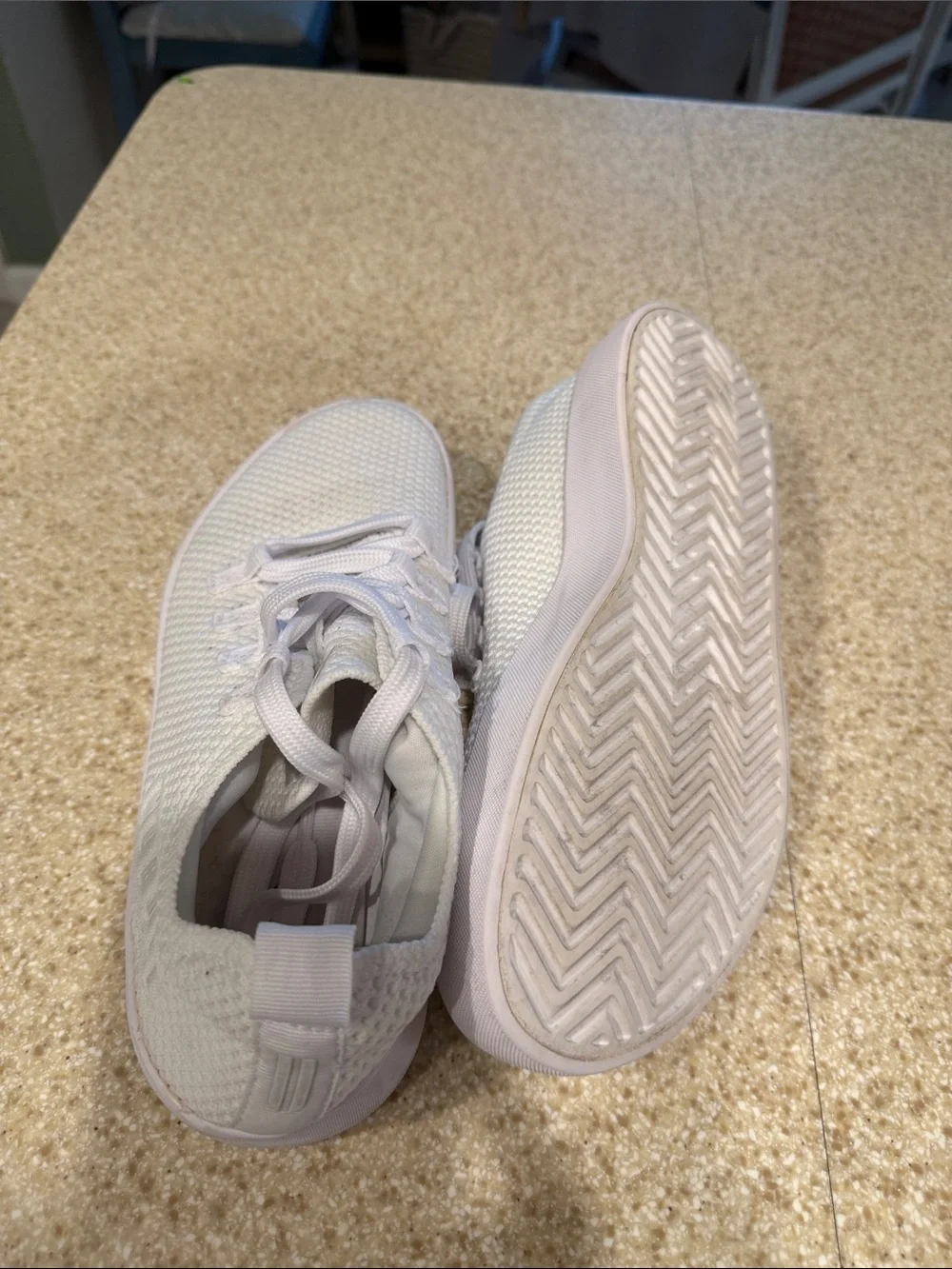 NOBULL White Knit Lace-Up Trainers